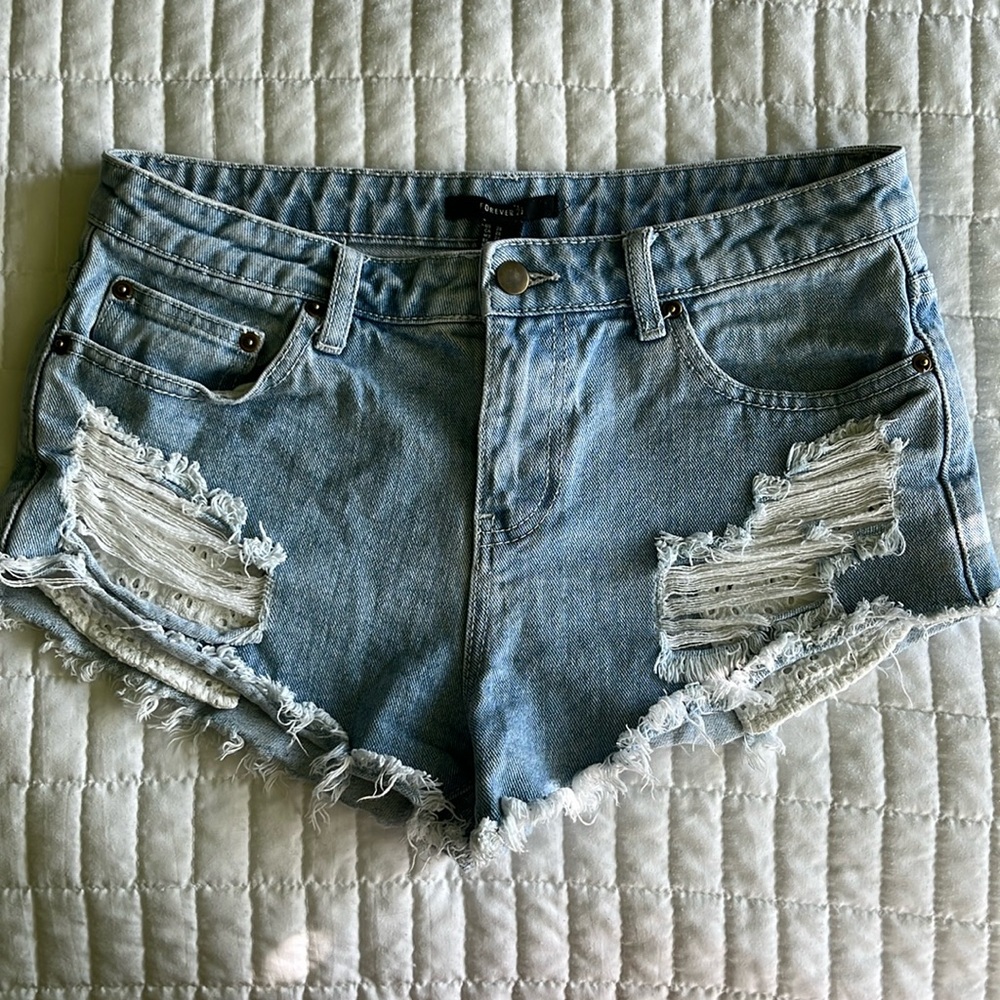 Forever 21 Distressed Denim Shorts